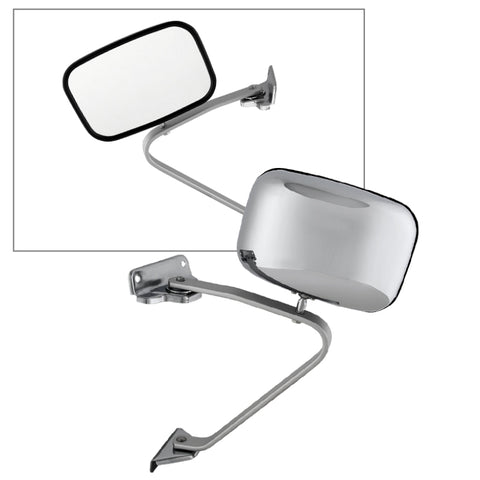 Xtune Ford Pickup / Bronco 80-97 OE Mirror Chrome Manual Fit Both Side MIR-15148-120-M-0