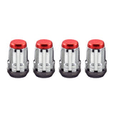 McGard SplineDrive Lug Nut (Cone Seat) M12X1.25 / 1.24in. Length (4-Pack) - Red Cap (Req. Tool)