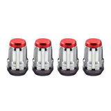 McGard SplineDrive Lug Nut (Cone Seat) M12X1.5 / 1.24in. Length (4-Pack) - Red Cap (Req. Tool)