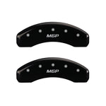 MGP 4 Caliper Covers Engraved Front & Rear MGP Black finish silver ch