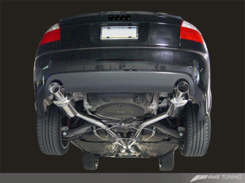 AWE Tuning Audi B6 A4 3.0L Track Edition Exhaust - Diamond Black Tips