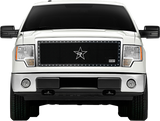 RBP RX-5 Halo Series Studded Frame 1pc. Grille 09-14 Ford F-150 (Except Harley Edition) - Black