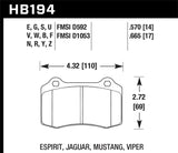 Hawk DTC-80 10-11 Chevy Camaro SS Race Rear Brake Pads