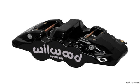 Wilwood Caliper-Aero4-L/H - Black 1.62/1.38in Pistons 1.25in Disc