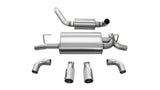 Corsa 18+ Jeep Wrangler JL 2.5in Dual Rear Exit Polished Tips Touring Axle-Back Exhaust