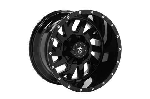 RBP 65R Glock 20x12 8x170 BP / 4.75 BS -44mm Offset 129mm CB (Hub Centric) Gloss Black Wheel