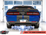 AWE Tuning 15+ Dodge Challenger 5.7 Touring Edition Exhaust - Resonated - Diamond Black Quad Tips