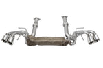 SOUL 20+ Chevrolet C8 Corvette Valved Exhaust - 4in Straight Cut Tips - Polished Chrome