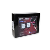 Westin Axis LED Auxiliary Light 4.5 inch x 4.5 inch Square Flood w/3W Osram (Set of 2) - Black