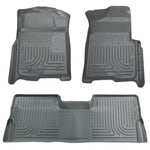 Husky Liners 09-12 Ford F-150 Super Crew Cab WeatherBeater Combo Gray Floor Liners