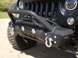 DV8 Offroad 07-18 Jeep Wrangler JK/JL FS-11 Stubby Mid Length Steel Front Bumper w/ Winch Plate