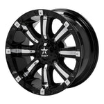 RBP 94R 20x10 6x135 BP / 5.5 BS 0mm Offset 87mm CB (Hub Centric) Black w/Chrome Inserts Wheel