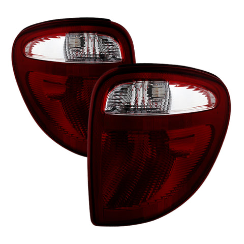 Xtune Dodge Caravan 01-07 OEM Style Tail Lights Dark Red ALT-JH-DCA04-OE-RSM