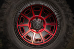 ICON Victory 17x8.5 6x135 6mm Offset 5in BS Satin Black w/Red Tint Wheel