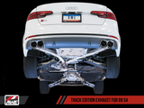 AWE Tuning Audi B9 S4 Track Edition Exhaust - Non-Resonated (Black 102mm Tips)