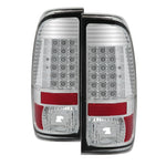 Xtune Ford Super Duty 08-15 LED Tail Lights Chrome ALT-JH-FS08-LED-C