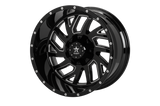 RBP 65R Glock 22x12 5x127/139.7 BP / 4.75 BS -44mm Offset 78mm CB Gloss Black Machined Grooves Wheel