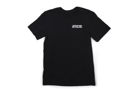 Zone Offroad Black Premium Cotton T-Shirt - Green Logo - S