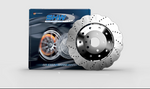 SHW 14-18 Audi RS7 4.0L Rear Cross-Drilled Lightweight Wavy Brake Rotor