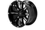 RBP 94R 22x12 6x135/139.7 BP / 4.75 BS / -44mm Offset 87mm CB Black w/Chrome Inserts Wheel