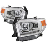 xTune 14-17? Toyota Tundra DRL LED Light Bar Projector Headlights - Chrome (PRO-JH-TTU14-LB-C)