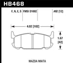 Hawk 04-05 Mazda Miata HT-10 Race Rear Brake Pads