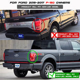 Spyder Ford F150 2015-2017 Light Bar LED Tail Lights - Black ALT-YD-FF15015-LBLED-BK