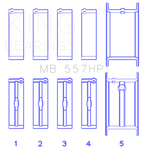 King GM 262/267/302/307/327/350 (Size 010) Performance Main Bearing Set