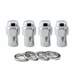 McGard Hex Lug Nut (Reg. Shank - .746in.) M12X1.5 / 13/16 Hex / 1.65in. Length (4-Pack) - Chrome