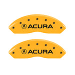 MGP 4 Caliper Covers Engraved Front & Rear Acura Yellow Finish Black Char 1999 Acura RL