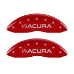 MGP 4 Caliper Covers Engraved Front & Rear Acura Red Finish Silver Char 2017 Acura MDX