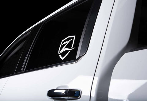 Zone Offroad Shield Decal - 7in White