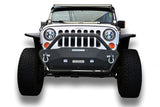 DV8 Offroad 07-18 Jeep Wrangler JK FS-16 Steel Stubby Front Bumper w/ Fog Lights