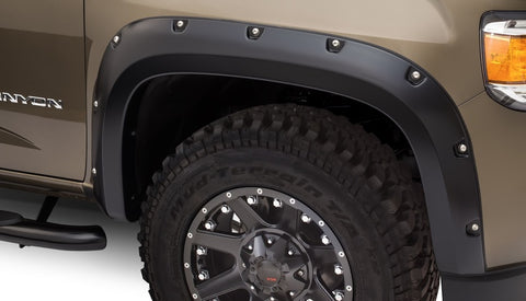 Bushwacker 16-18 GMC Canyon Pocket Style Flares 2pc 6ft Bed - Black