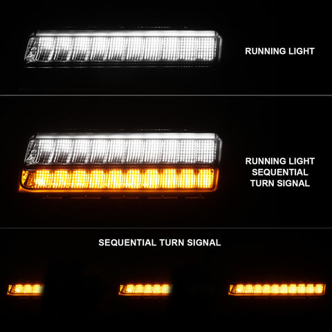 ANZO 2018-2021 Jeep Wrangler LED Side Markers Chrome Housing Smoke Lens w/ Sequential Signal