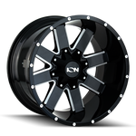 ION Type 141 20x10 / 5x127 BP / -19mm Offset / 87mm Hub Gloss Black Milled Wheel