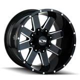 ION Type 141 20x10 / 8x180 BP / -19mm Offset / 124.1mm Hub Gloss Black Milled Wheel