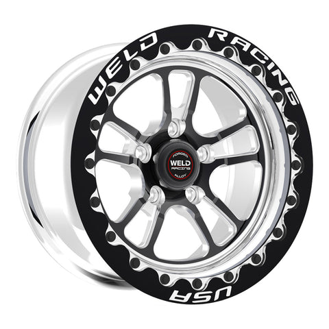 Weld S70 15x10 / 5x115 BP / 6.5in. BS Black Wheel (Medium Pad) - Single-Beadlock MT
