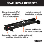 Curt 04-14 Ford F-150 Double Lock Gooseneck Hitch Kit w/Installation Brackets