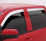 AVS 15-18 Chevy Silverado 2500 Ext. Cab Ventvisor Front & Rear Window Deflectors 4pc - Chrome