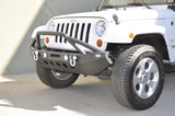 DV8 Offroad 07-18 Jeep Wrangler JK/JL FS-8 Mid Length Steel Front Bumper w/ LED Lights