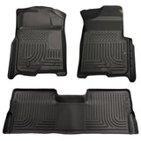 Husky Liners 09-12 Ford F-150 Super Crew Cab WeatherBeater Combo Black Floor Liners