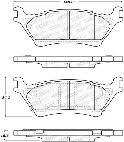 StopTech Street Brake Pads - Rear