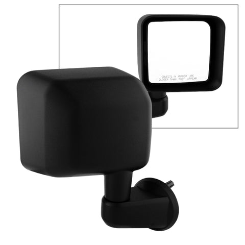 Xtune Jeep Wrangler 07-15 OE Mirror Black Manual Right MIR-25012-821-M-R