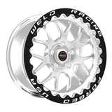 Weld S77 17x10 / 5x4.5 BP / 8in. BS Polished Wheel (Low Pad) - Black Single Beadlock