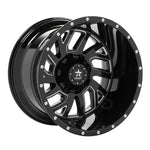 RBP 65R Glock 22x14 6x135 BP / 4.5 BS / -76mm Offset 87mm CB Gloss Black w/Machined Grooves Wheel