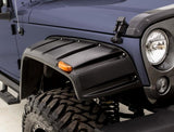 Lund 07-17 Jeep Wrangler RX-Rivet Smooth Elite Series Fender Flares w/SS Bolts - Black (4 Pc.)