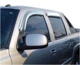 AVS 02-06 Cadillac Escalade EXT Ventvisor Outside Mount Front & Rear Window Deflectors 4pc - Chrome