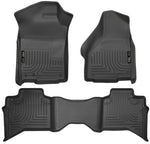 Husky Liners 09-12 Dodge Ram 1500 Quad Cab WeatherBeater Black Front & Second Seat Floor Liner