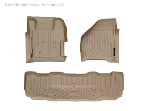 WeatherTech 99-07 Ford F250/F350/F450/F550 Front and Rear Floorliners - Tan